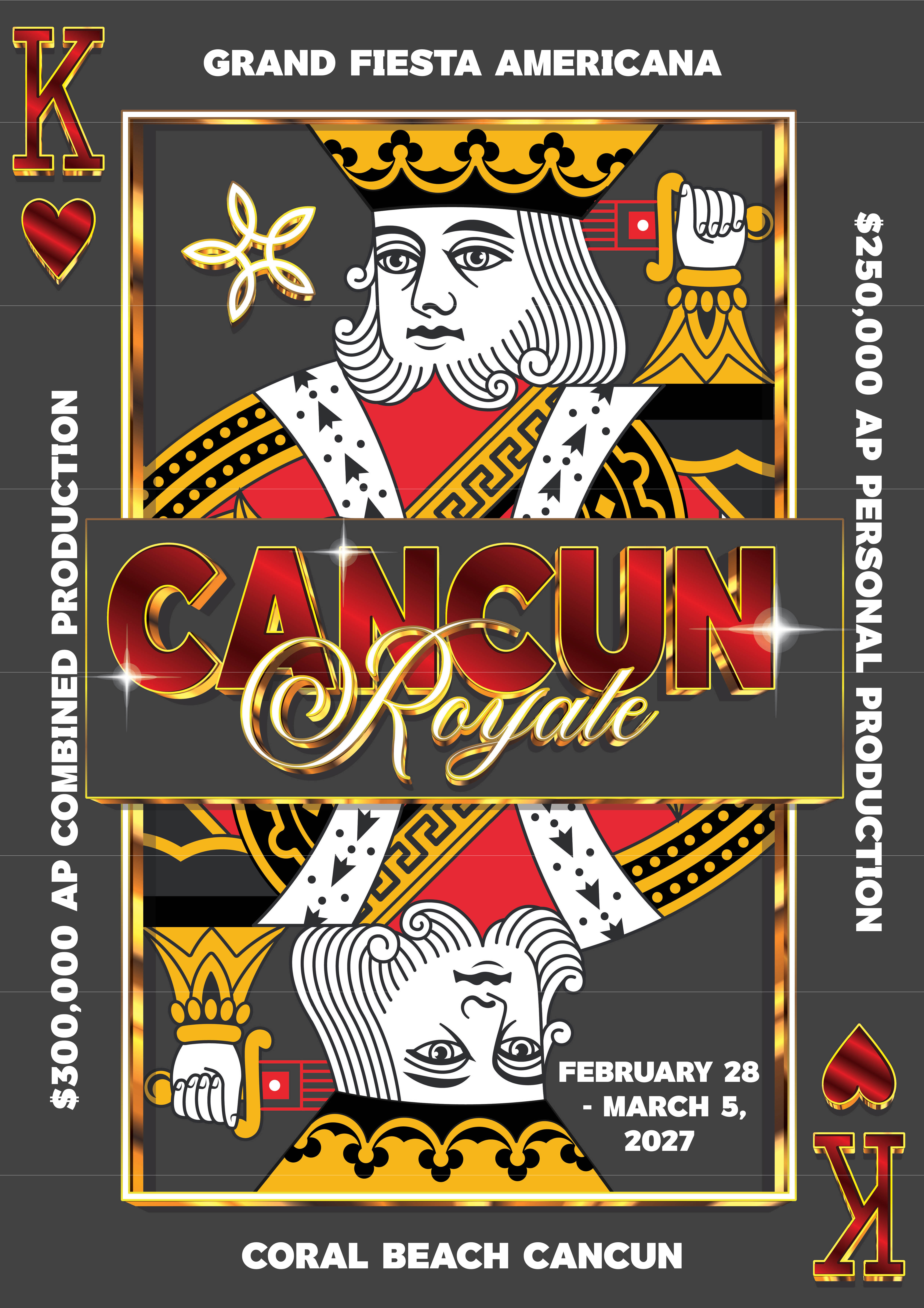 Cancun Royale invitation: King of Hearts
